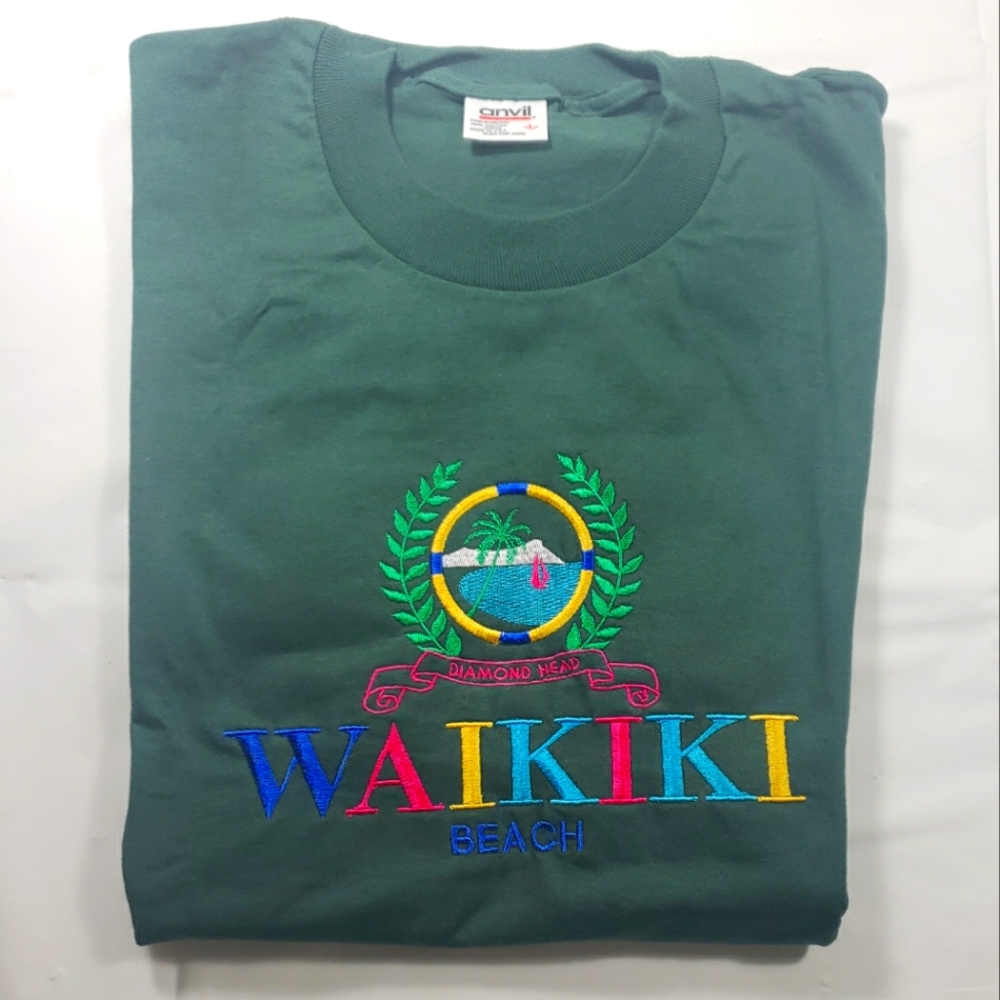 Vintage Waikiki Hawaii Diamond Head Beach Single Stitch T Shirt Sz. L